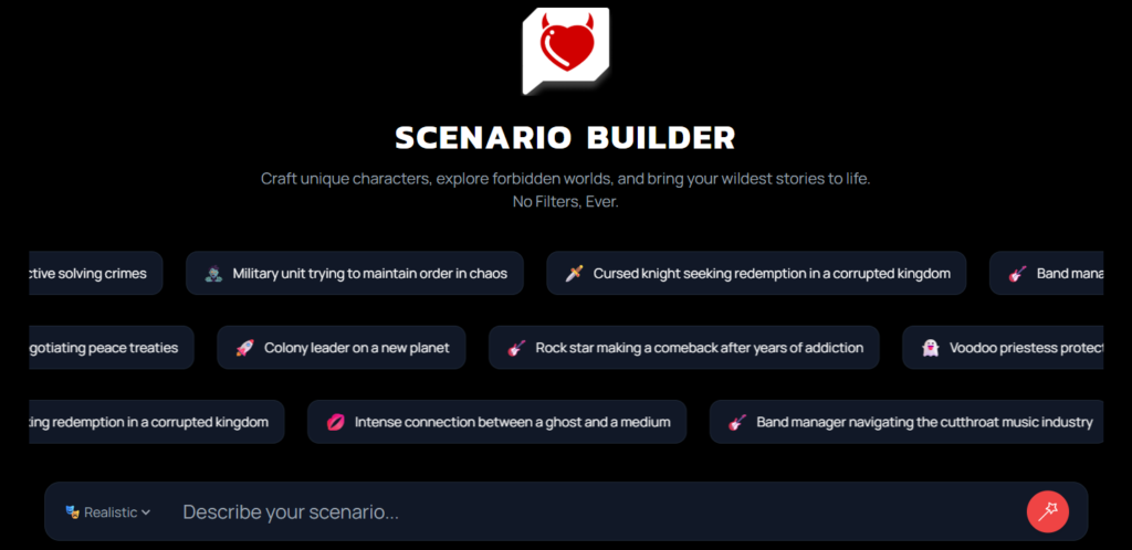 luvr.ai scenario builder