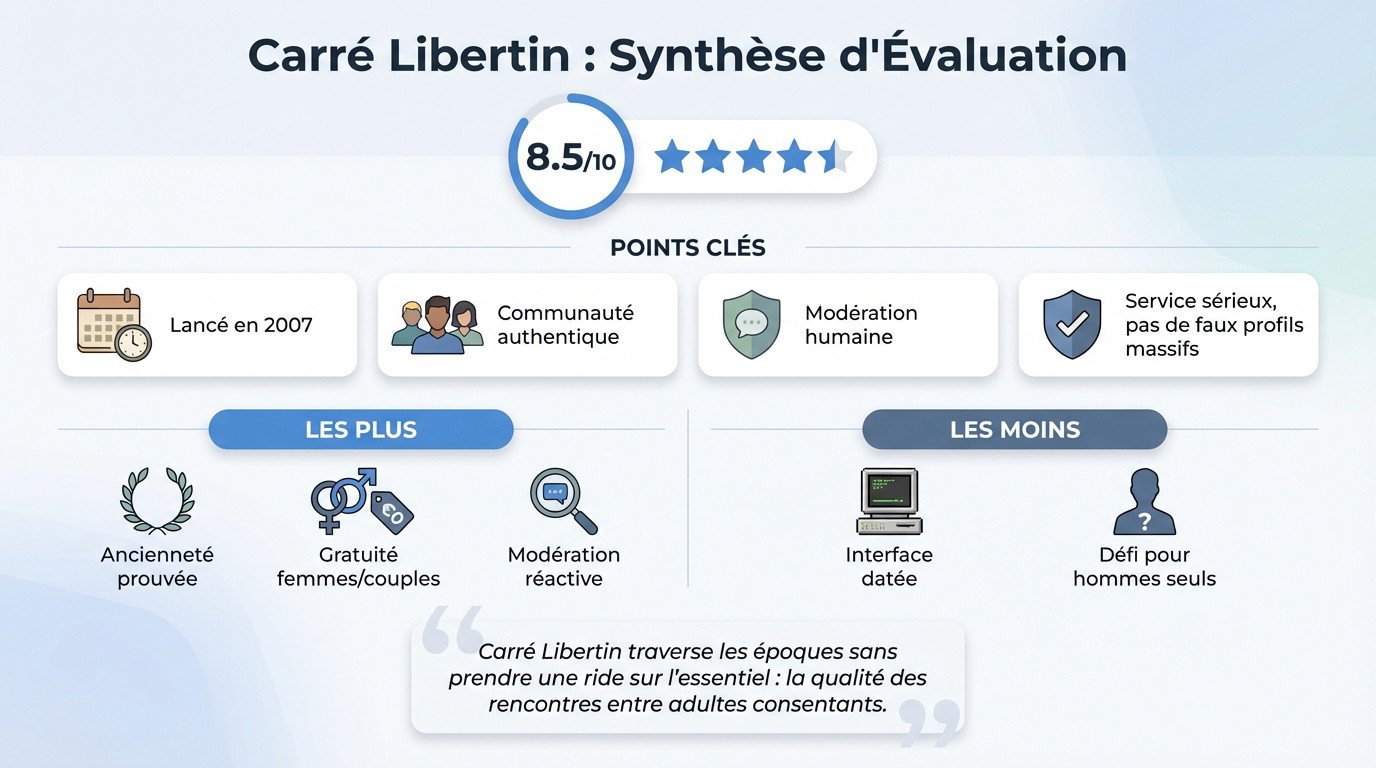 Synthèse de l'évaluation et avis sur Carré Libertin